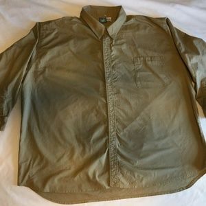 Fine Line Beige Shirt Button Down Long Sleeve 4XL